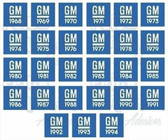 Adesivo Ano GM Chevrolet 1989