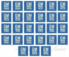 Adesivo Ano GM Chevrolet 1986