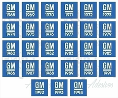 Adesivo Ano GM Chevrolet 1994
