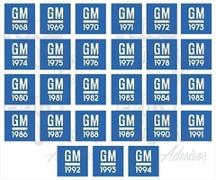 Adesivo Ano GM Chevrolet 1976