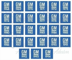 Adesivo Ano GM Chevrolet 1980