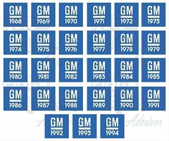 Adesivo Ano GM Chevrolet 1971