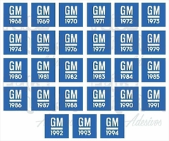 Adesivo Ano GM Chevrolet 1972