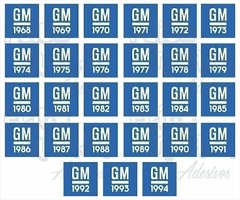 Adesivo Ano GM Chevrolet 1997