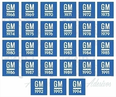 Adesivo Ano GM Chevrolet 1983