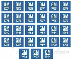 Adesivo Ano GM Chevrolet 1987