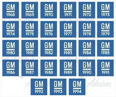 Adesivo Ano GM Chevrolet 1984
