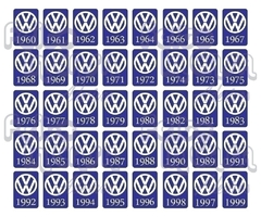 Adesivo Interno Ano 1996 Volkswagen