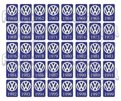 Adesivo Interno Ano 1986 Volkswagen