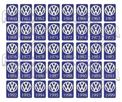 Adesivo Interno Ano 1992 Volkswagen
