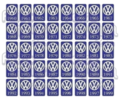 Adesivo Interno Ano 1999 Volkswagen