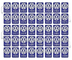 Adesivo Interno Ano 1989 Volkswagen