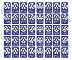 Adesivo Interno Ano 1988 Volkswagen