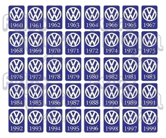Adesivo Interno Ano 1977 Volkswagen