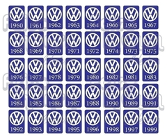 Adesivo Interno Ano 1978 Volkswagen