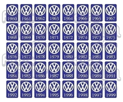 Adesivo Interno Ano 1983 Volkswagen