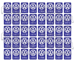 Adesivo Interno Ano 1960 Volkswagen