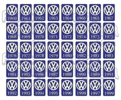 Adesivo Interno Ano 1990 Volkswagen