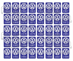 Adesivo Ano 1962 Volkswagen