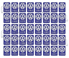Adesivo Interno Ano 1975 Volkswagen