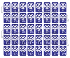 Adesivo Interno Ano 1962 Volkswagen