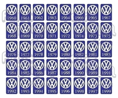 Adesivo Interno Ano 1987 Volkswagen