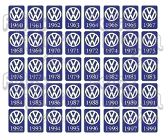 Adesivo Ano 1990 Volkswagen
