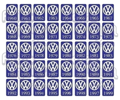Adesivo Interno Ano 1985 Volkswagen