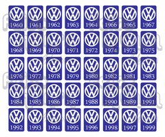 Adesivo Ano 1960 Volkswagen