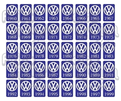 Adesivo Interno Ano 1966 Volkswagen