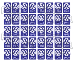 Adesivo Interno Ano 1961 Volkswagen