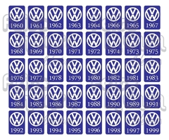 Adesivo Interno Ano 1963 Volkswagen