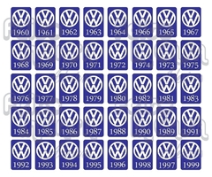 Adesivo Interno Ano 1967 Volkswagen