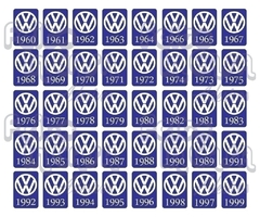 Adesivo Interno Ano 1984 Volkswagen