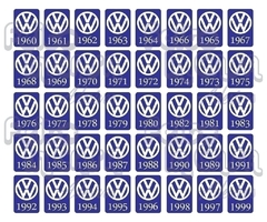 Adesivo Interno Ano 1980 Volkswagen