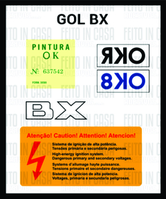 Kit Adesivos Gol BX a Ar