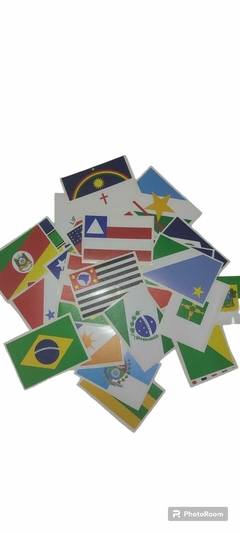 Kit Adesivos Bandeiras Estados Brasileiros + Brasil - comprar online