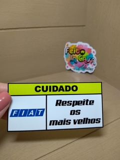 Adesivo Respeite os mais velhos Fiat