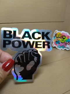 Adesivo Holográfico Black Power