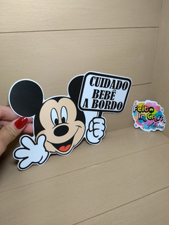 Adesivo Impresso Bebê a Bordo Mickey