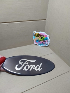 Adesivo Resinado Ford Cromado e Preto