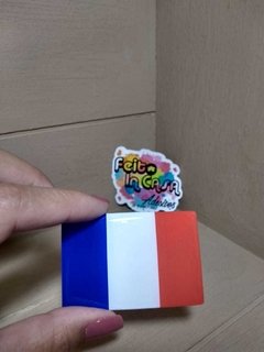 Adesivo Resinado Bandeira da França
