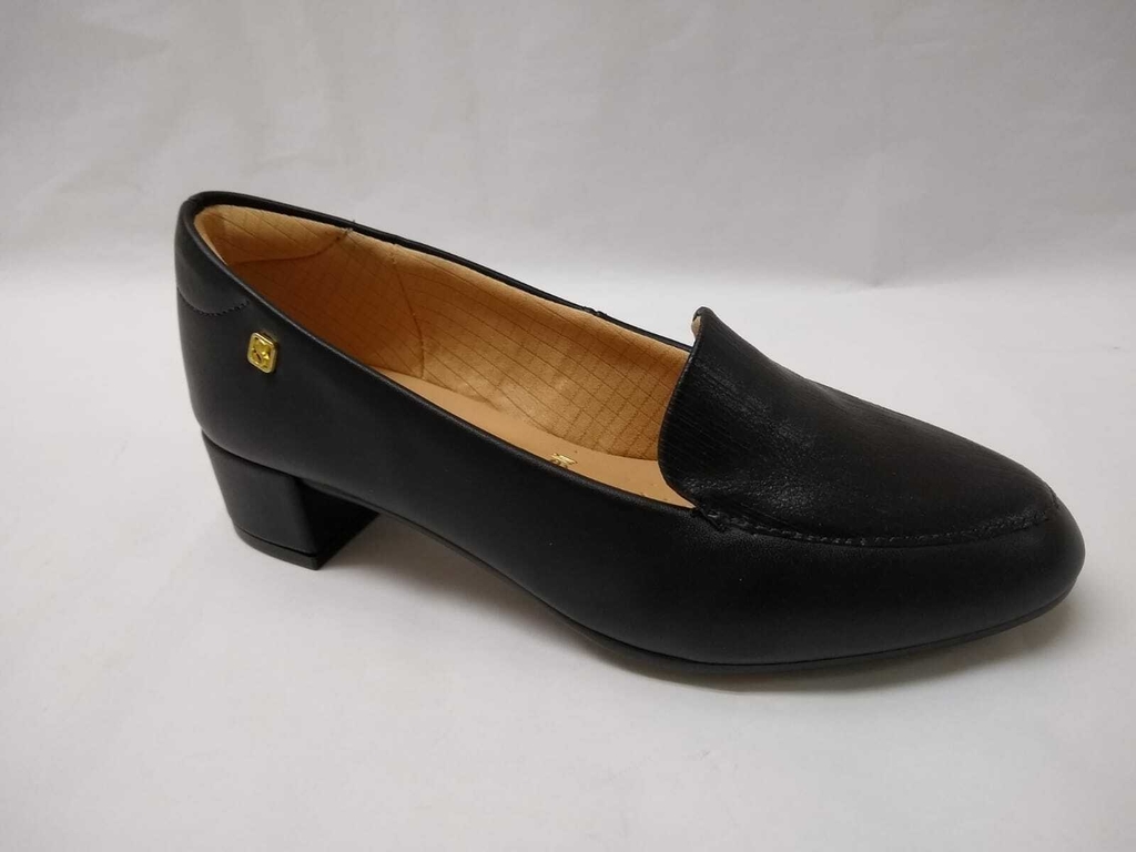 Sapato preto cheap feminino baixo