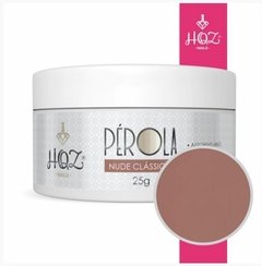 GEL HQZ PÉROLA 25G NUDE CLASSICO AUTONIVELANTE FLEXIVEL UNHAS ACRIGEL ANVISA