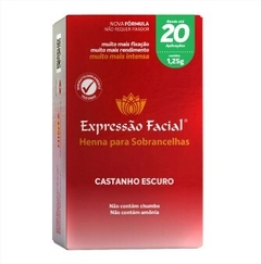 Henna Expressão Facial - Castanho Escuro - 20 Aplicações (1,25g)