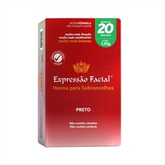 Henna Expressão Facial - Preto - 20 Aplicações (1,25g)