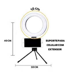 ILUMINADOR RING LIGHT MESA + TRIPÉ 16cm RING FILL LIGHT - comprar online