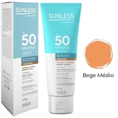 PROTETOR SOLAR FACIAL FPS50 BEGE MEDIO 60G - SUNLESS