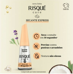 ESMALTE RISQUE BL CARE SECANTE EXPRESS 8ML - Amêndoa Cores