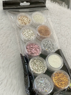 KIT 10 GLITTER GLOCADO E FINO SORTIDO